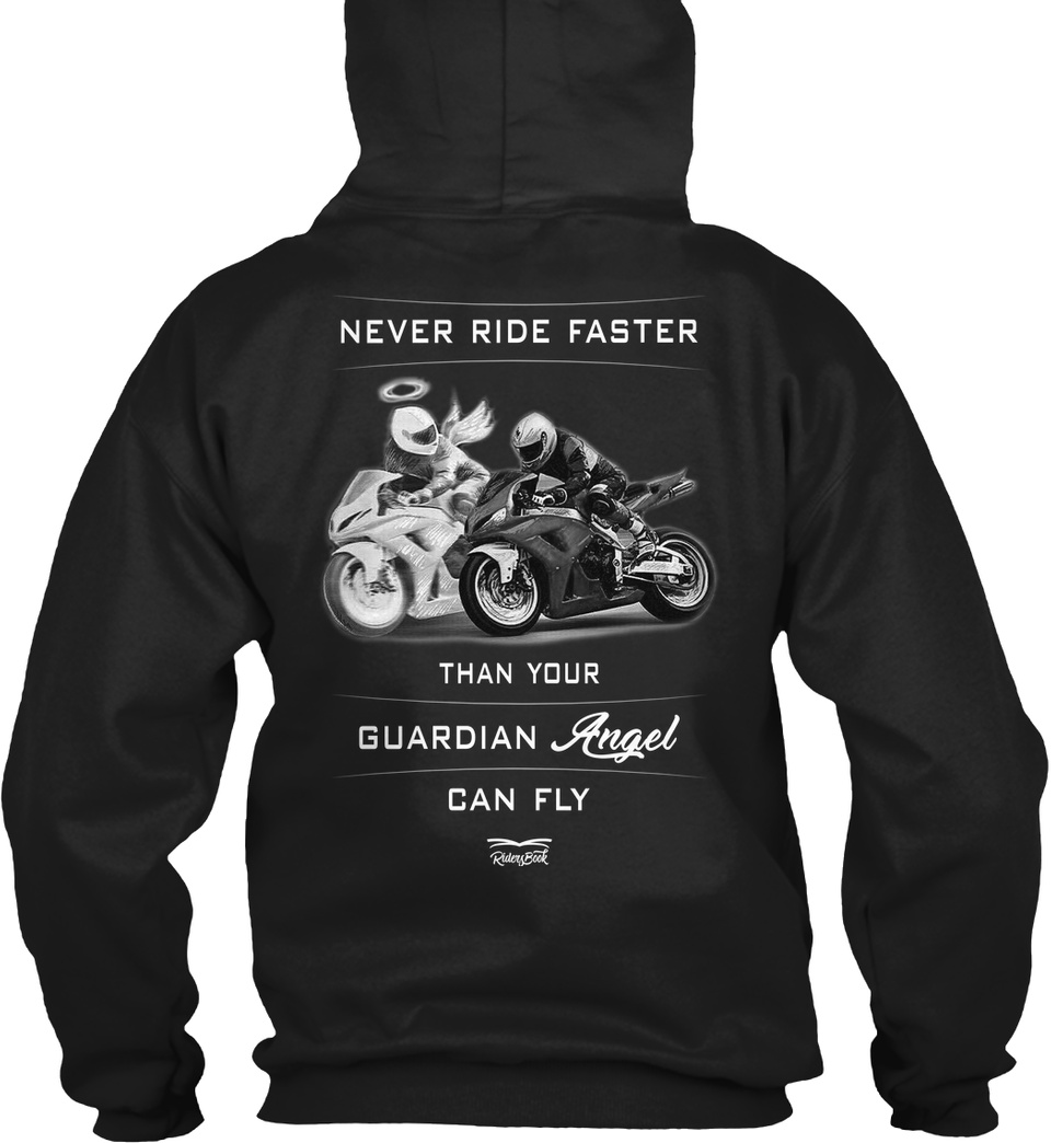 never ride faster Full-Color Sweatshirt - Image 1