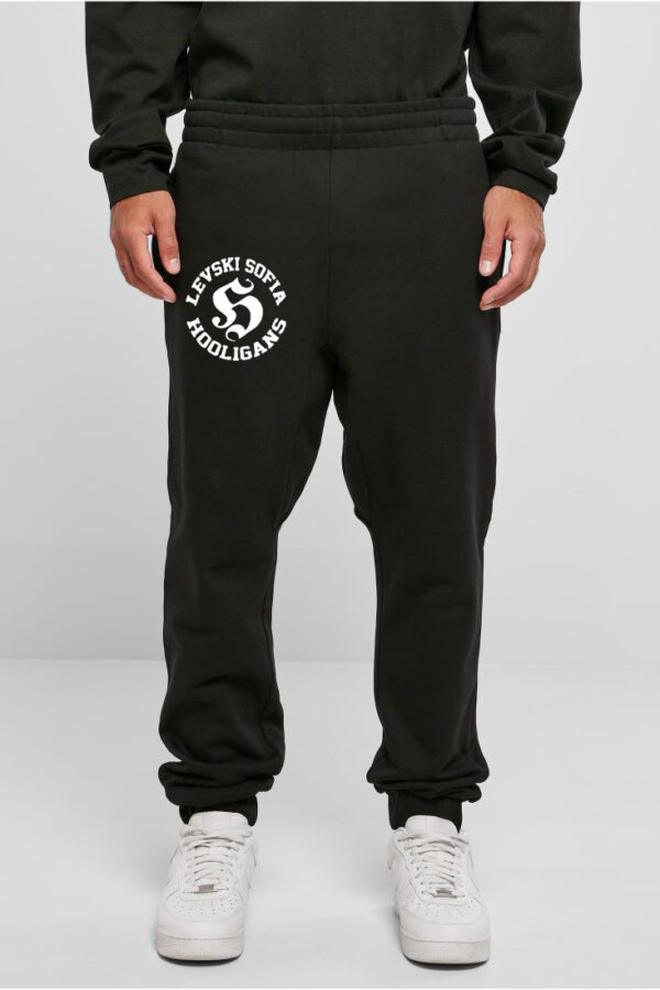 Black sweatpants with print
